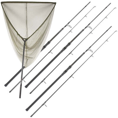 Pack de 3 cannes Nomad Xtr 10' 3 Lbs 1/2 + 1 &eacute;puisette Nomad Xtr Landing net - Cannes | Pacific P&ecirc;che