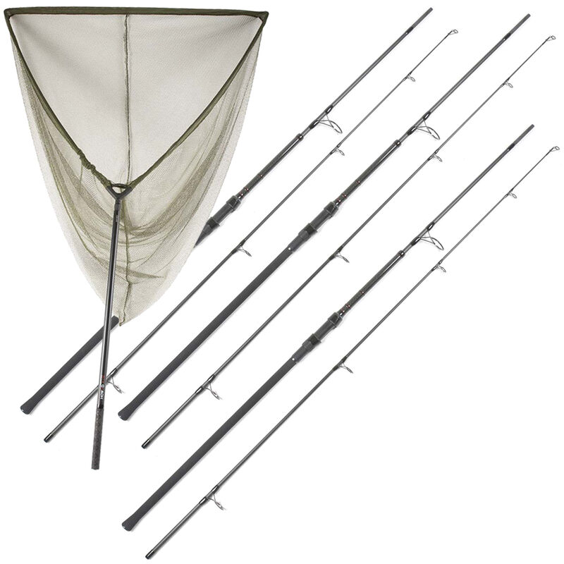 Pack de 3 cannes Nomad Xtr 10' 3 Lbs 1/2 + 1 &eacute;puisette Nomad Xtr Landing net - Cannes | Pacific P&ecirc;che