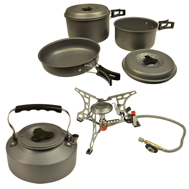 Pack Cooking Logistik Lite Stove + Logistik Kettle + Logistik Cookware set - Bivouac Confort | Pacific P&ecirc;che