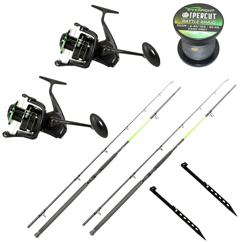 Pack Overfight Ipercut Battle 300 cm 200-400 g + Ipercut 8000 FD + Ipercut Battle Braid - Packs et ensembles | Pacific P&ecirc;che