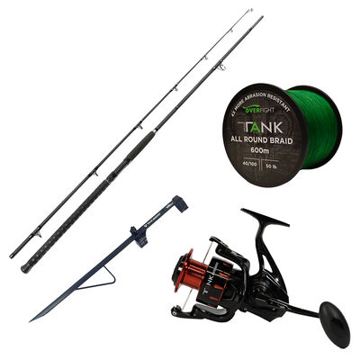 Pack Overfight Tank Battle 3 m 200-300 g + Tank Evo 8500 + Tank Bankstick Tank Allround Braid 50/100 600 m - Packs et ensembles | Pacific P&ecirc;che