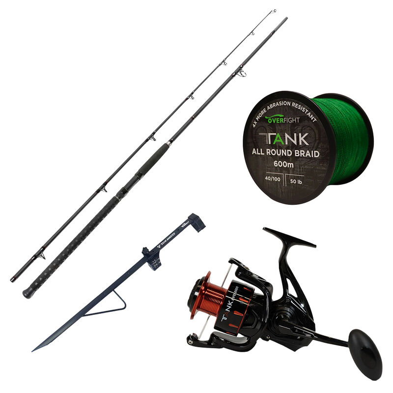 Pack Overfight Tank Battle 3 m 200-300 g + Tank Evo 8500 + Tank Bankstick Tank Allround Braid 50/100 600 m - Packs et ensembles | Pacific P&ecirc;che
