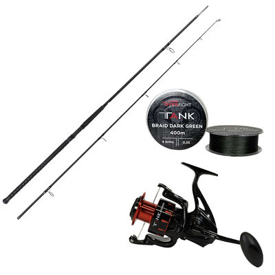 Pack Overfight 2 Tank Evo 8500 + 2 Tank Pellets 11' 5lbs + 2 Tank Braid x4 0.45 Dark Green - Packs et ensembles | Pacific P&ecirc;che