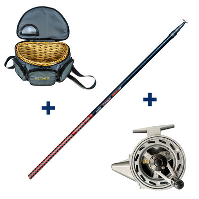 Ensemble Garbolino Canne T&eacute;l&eacute;r&eacute;glable 3m80 + Moulinet Capot&eacute; + Panier Truite - Packs | Pacific P&ecirc;che