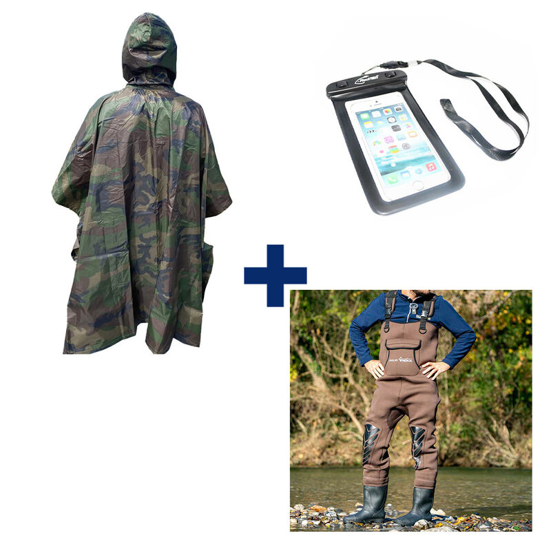 Pack Wader Neo Frost + Poncho + Pochette Etanche - Tous nos packs | Pacific P&ecirc;che