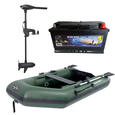 Pack Caiman 250 + Gilet Gonflable XH + Batterie Marine 110 Ah - Packs | Pacific P&ecirc;che