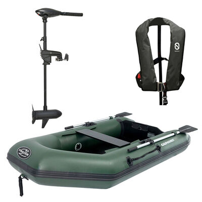Pack Caiman 250 + Gilet Gonflable XH + Moteur Frazer 40 Lbs - Packs | Pacific P&ecirc;che