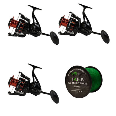 Pack Overfight 3 Tank Evo 8500 + 2 Ipercut Battle Braid - Packs et ensembles | Pacific P&ecirc;che