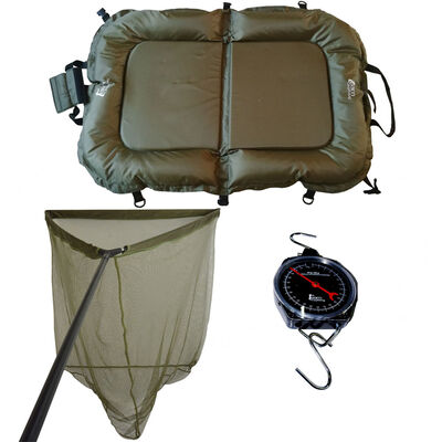 PACK R&eacute;ception Epuisette Dark water + Tapis + Peson - R&eacute;ception Conservation No kill | Pacific P&ecirc;che