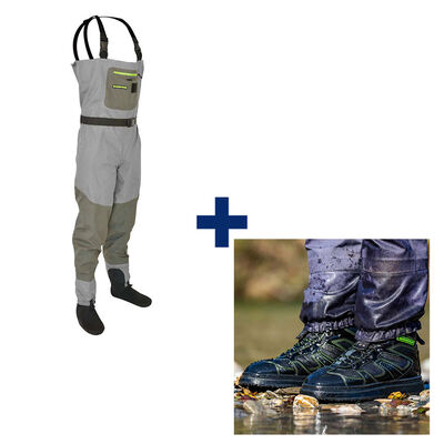 Pack Wader Easymove SL3G M + Chaussures Hardwater 43 - Tous nos packs | Pacific P&ecirc;che