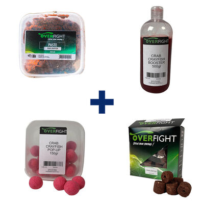 Pack Crab Crayfish Boost 500ml + Pop Up 25mm + Boilies 25mm 1kg - Packs et ensembles | Pacific P&ecirc;che