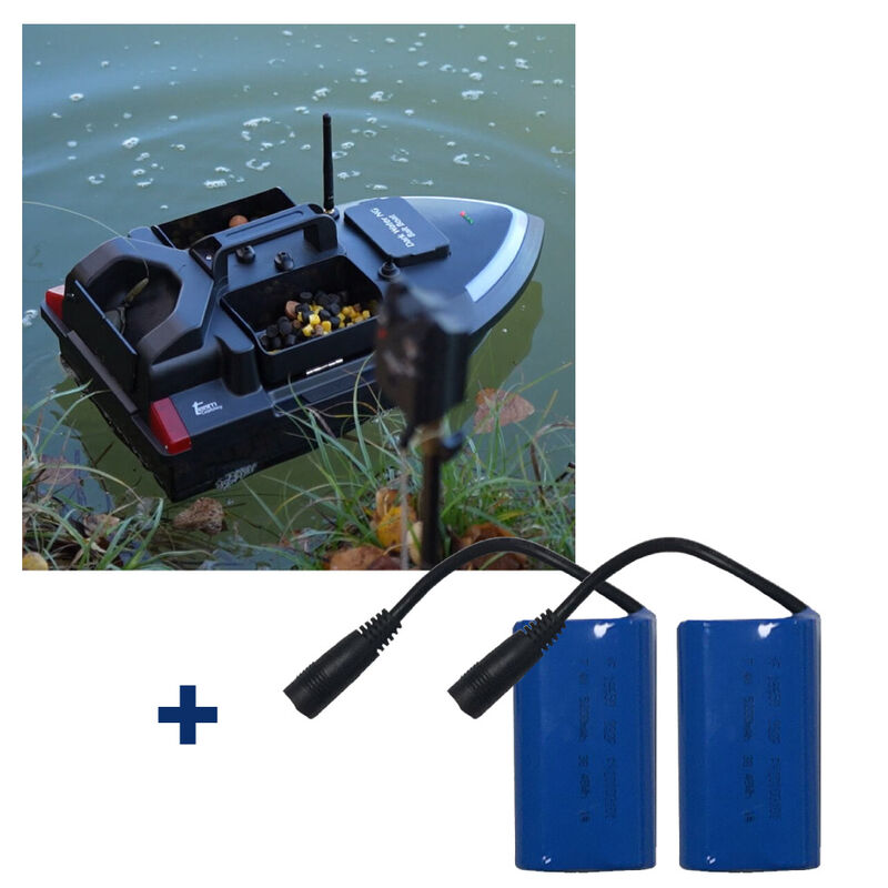 Pack Dark Water NG Bait Boat + 2 Batteries Suppl&eacute;mentaires - App&acirc;ts / Bateaux amorceur / Spodding | Pacific P&ecirc;che