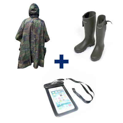 Pack Bottes + Poncho + Pochette Etanche - Tous nos packs | Pacific P&ecirc;che