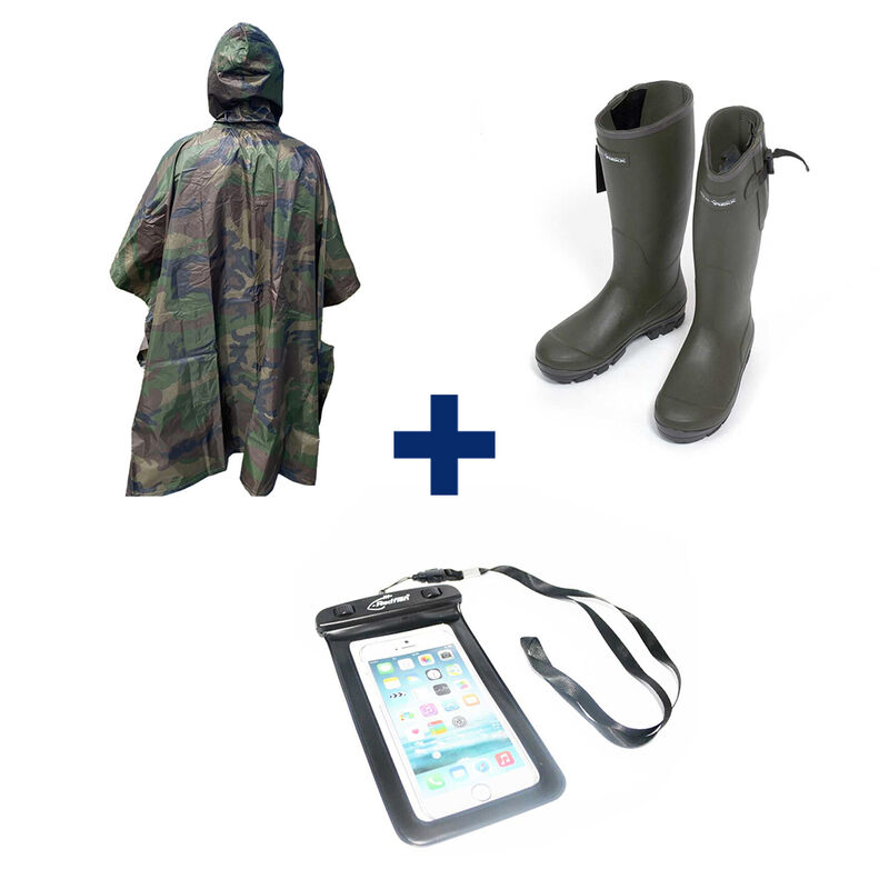 Pack Bottes + Poncho + Pochette Etanche - Tous nos packs | Pacific P&ecirc;che
