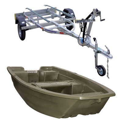 Pack Barque Charente Brown Olive + Remorque SP 320K - Packs | Pacific P&ecirc;che
