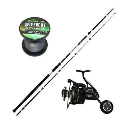 Pack Overfight Glanika Allround 290 cm 150-350 g + Glanika 8000 XT + Ipercute Battle Braid - Packs et ensembles | Pacific P&ecirc;che
