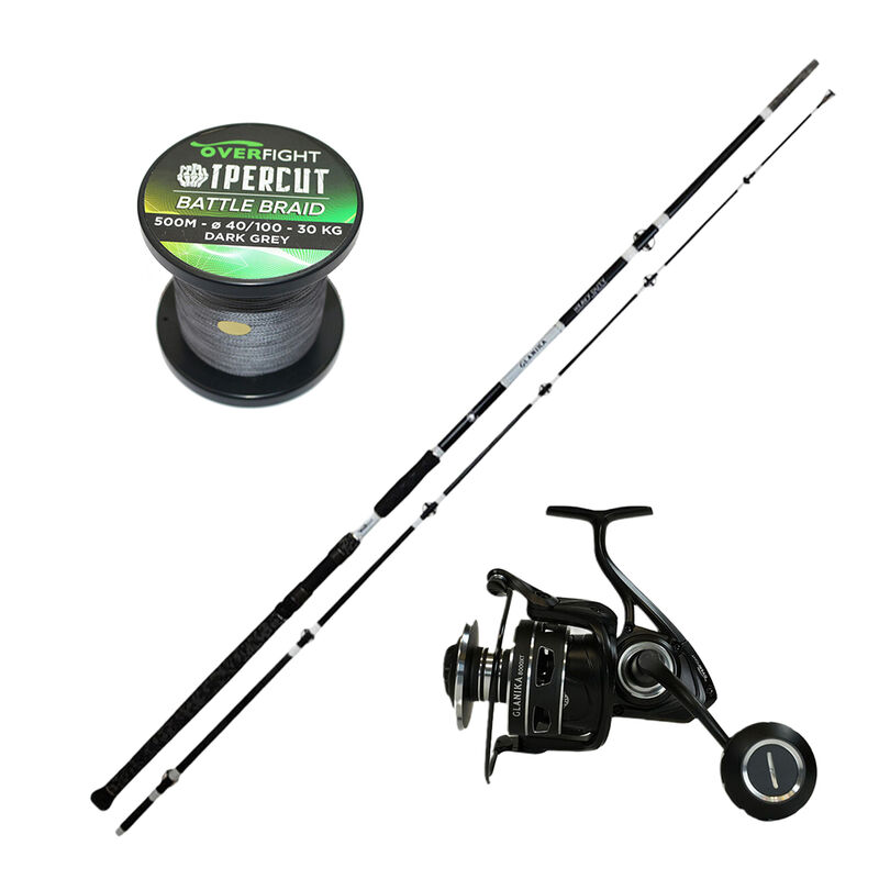 Pack Overfight Glanika Allround 290 cm 150-350 g + Glanika 8000 XT + Ipercute Battle Braid - Packs et ensembles | Pacific P&ecirc;che
