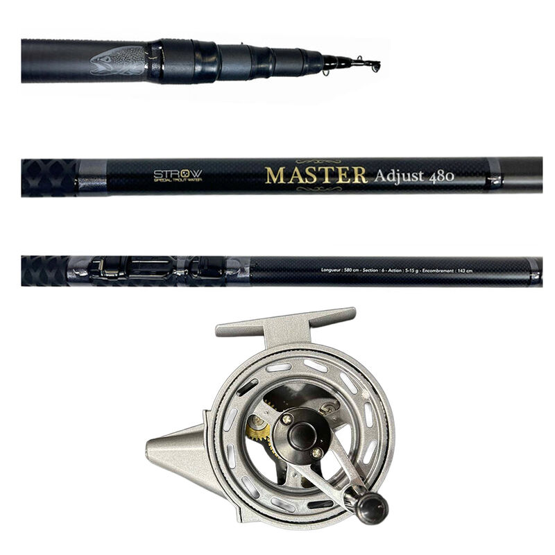 Ensemble MASTER EVO Adjust 480 + Moulinet Viper Toc 75 - Canne + moulinet | Pacific P&ecirc;che