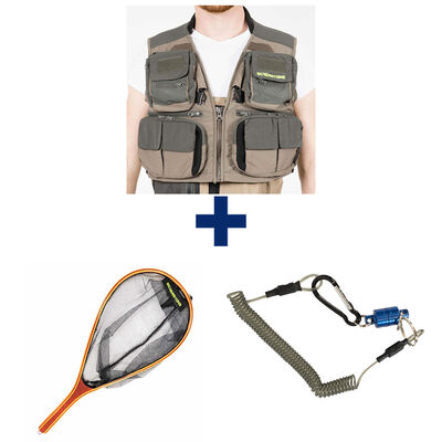 Pack Gilet Hardwater + Raquette + Aimant - Tous nos packs | Pacific P&ecirc;che