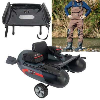 Pack Tacktikal FT 150 + Palmes Float Tube Pro Wide + Wader N&eacute;opr&egrave;ne Frost - Packs | Pacific P&ecirc;che