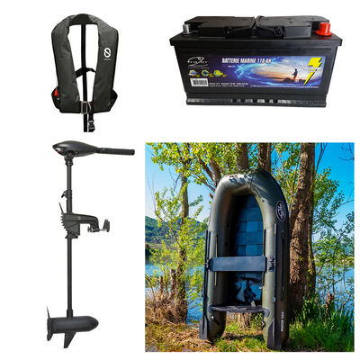 Pack Moteur Frazer 40 Lbs + Batterie Marine 110 AH + Furtif 250 + Gilet Gonflable XH - Packs | Pacific P&ecirc;che