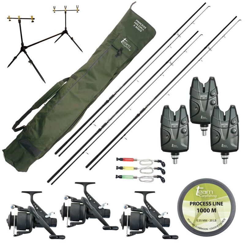 Pack Team Carpfishing Complet Dark Water - Packs | Pacific P&ecirc;che
