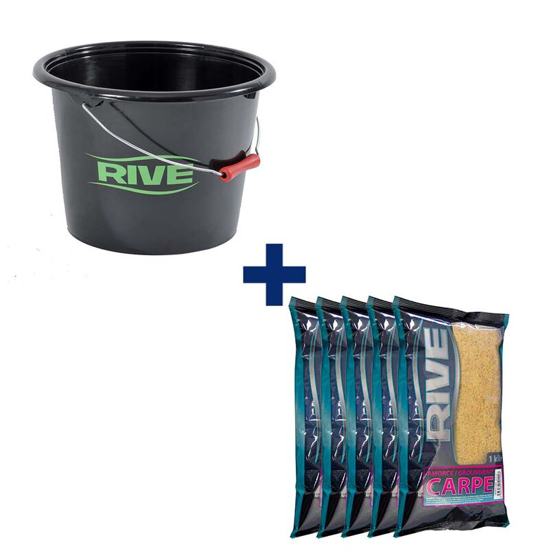Pack Seau + 5kg d'Amorce Carpe - Packs | Pacific P&ecirc;che