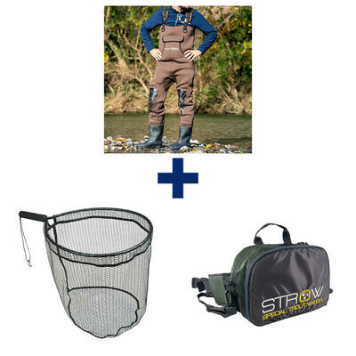 Pack Wader Neo Frost +Chest Pack Wilder + Raquette Rubber 45 - Tous nos packs | Pacific P&ecirc;che