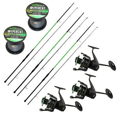Pack Overfight 3 Ipercut Pellets 4.5 LBS + 3 Ipercut 8000 FD + 2 Ipercut Battle Braid - Packs et ensembles | Pacific P&ecirc;che