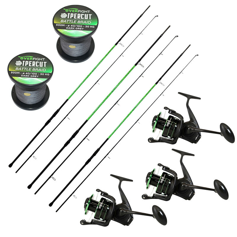Pack Overfight 3 Ipercut Pellets 4.5 LBS + 3 Ipercut 8000 FD + 2 Ipercut Battle Braid - Packs et ensembles | Pacific P&ecirc;che