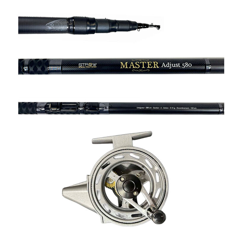 Ensemble MASTER EVO Adjust 580 + Moulinet Viper Toc 75 - Canne + moulinet | Pacific P&ecirc;che
