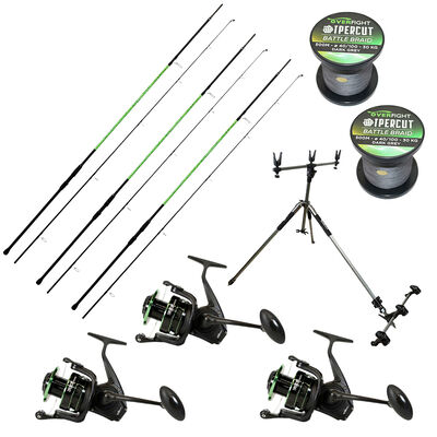 Pack Overfight 3 Ipercut Pellets 4.5 LBS + 3 Ipercut 8000 FD + 2 Ipercut Battle Braid + Ipercut Pod - Packs et ensembles | Pacific P&ecirc;che
