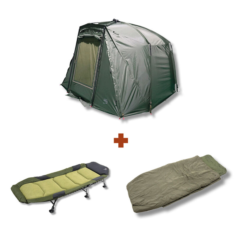 Pack H Max Spider + Bedchair + Sleeping Bag - Bivouac Confort | Pacific P&ecirc;che