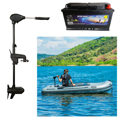 Pack Moteur Frazer 65 LBS + Batterie Marine 110 AH + Session 360 - Packs | Pacific P&ecirc;che