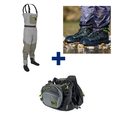 Pack Wader Easymove SL3G + Chaussures Harwater + Chest Pack Hardwater Evo - Tous nos packs | Pacific P&ecirc;che