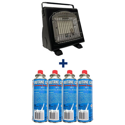 Pack Chauffage + 4 Cartouches de Gaz - Bivouac Confort | Pacific P&ecirc;che