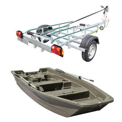 Pack Barque Catfish 400 Brown Olive + Remorque SP 350K - Packs | Pacific P&ecirc;che