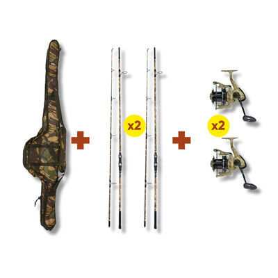 Pack Carp Addict Camo 2 Rod 10' - Cannes | Pacific P&ecirc;che