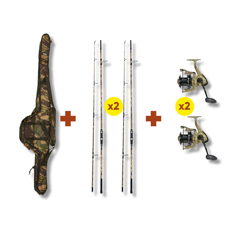Pack Carp Addict Camo 2 Rod 10' - Cannes | Pacific P&ecirc;che