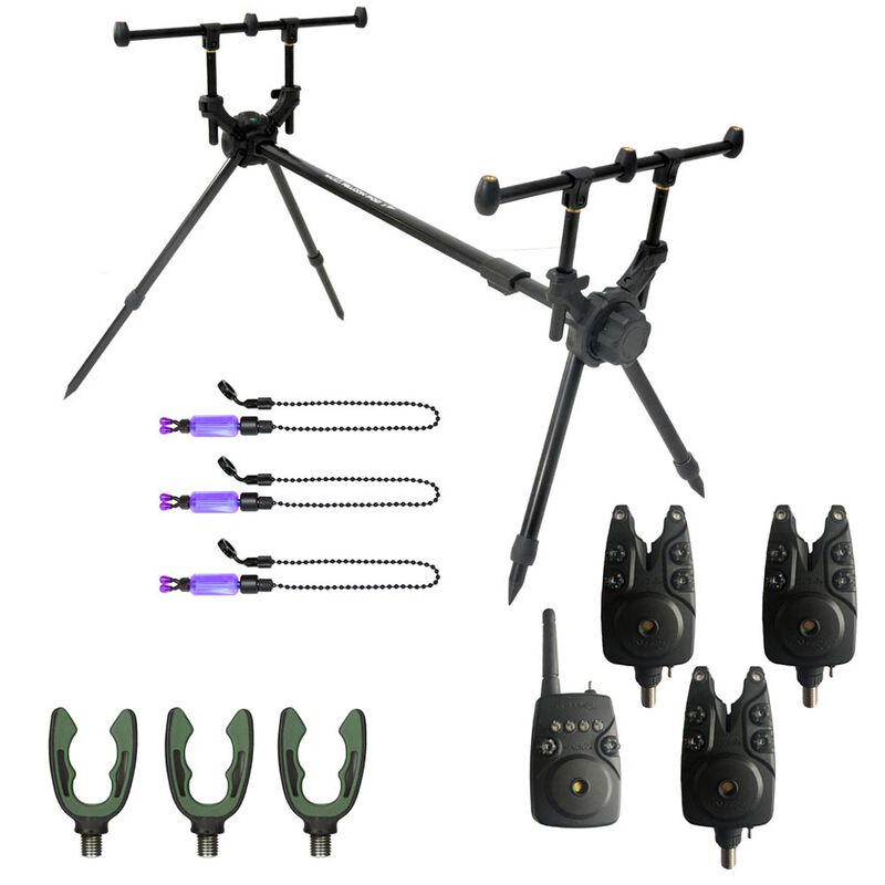 Pack mack2 rod pod falcon 3 rod + d&eacute;tecteurs + supports arri&egrave;res + indicateurs - Supports de Cannes | Pacific P&ecirc;che