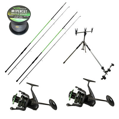 Pack Overfight 2 Ipercut Pellets 4.5 LBS + 2 Ipercut 8000 FD +Ipercut Battle Braid + Ipercut Pod - Packs et ensembles | Pacific P&ecirc;che