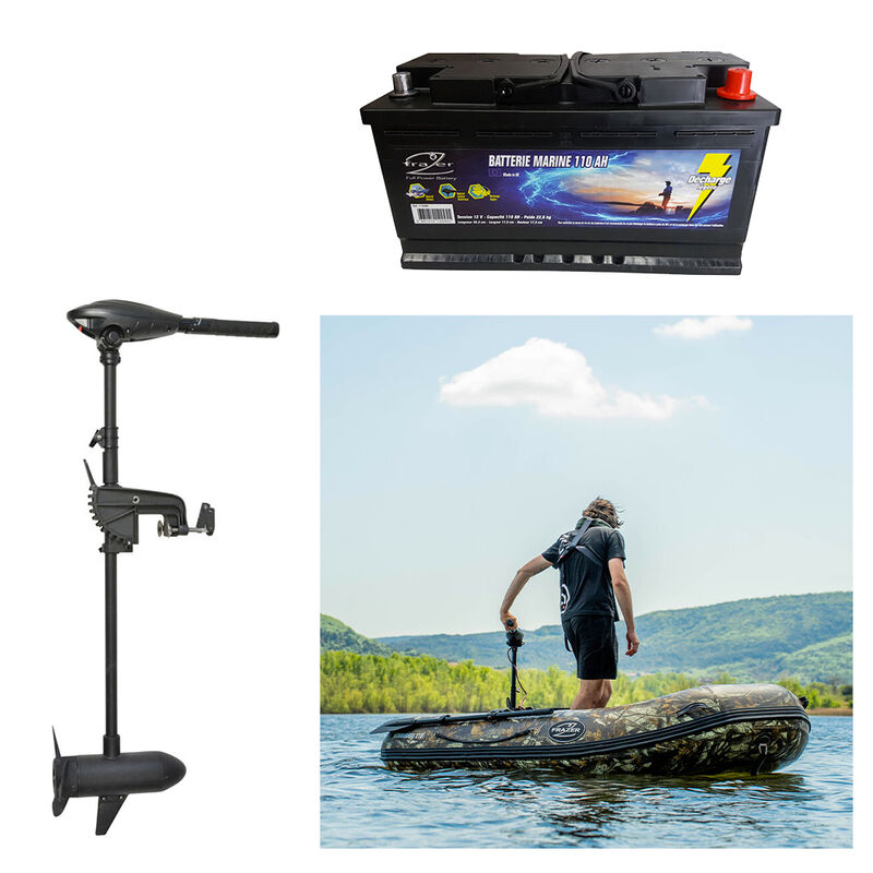 Pack Komando 270 + Moteur Frazer 55 Lbs + Batterie Marine 110 AH - Packs | Pacific P&ecirc;che