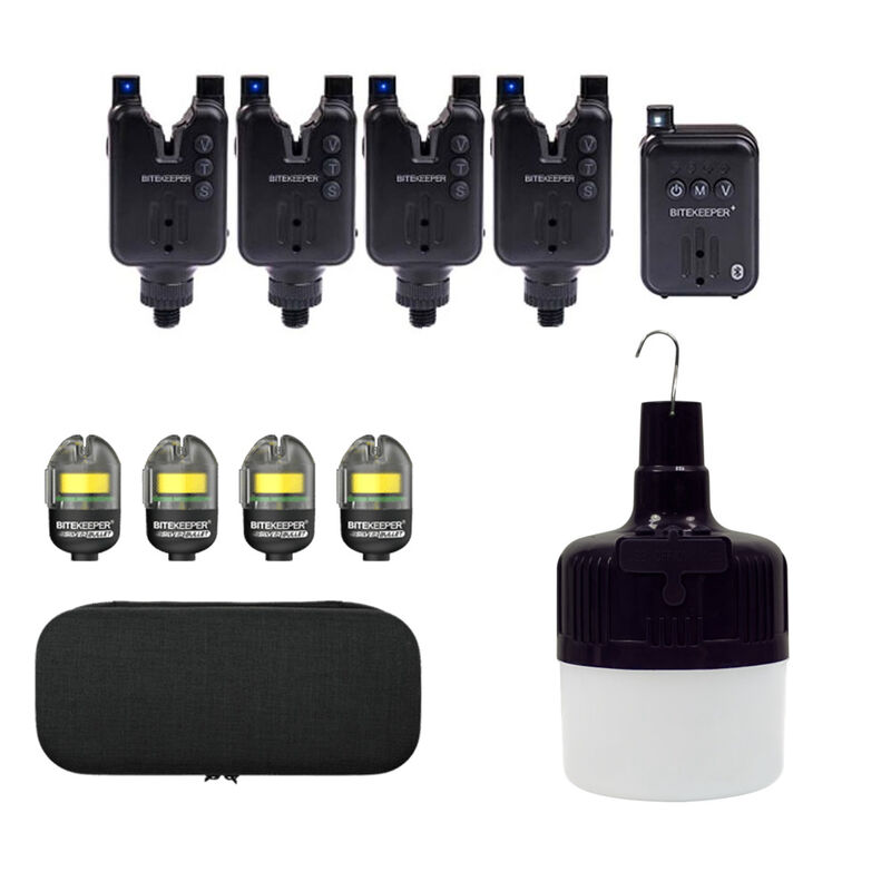 Pack Bite Keeper Pro 4+1 Black + Firefly Biwy Light + 4 Silver Bullet Bobbin - D&eacute;tections | Pacific P&ecirc;che