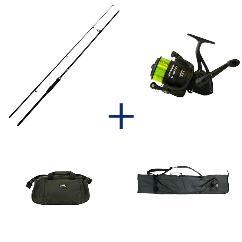 Pack Carp Kidz 2 Cannes + 2 Moulinets Fourreaux + Carryall - Packs | Pacific P&ecirc;che