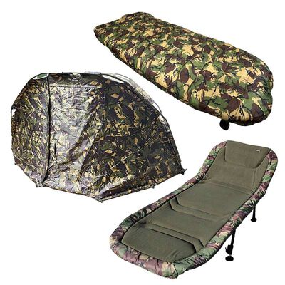Pack Carp Addict Camo Biwy + Bedchair + Duvet - Bivouac Confort | Pacific P&ecirc;che