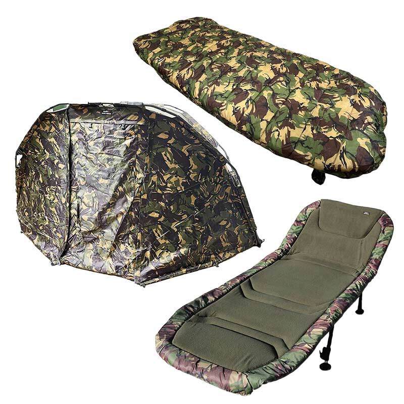 Pack Carp Addict Camo Biwy + Bedchair + Duvet - Bivouac Confort | Pacific P&ecirc;che