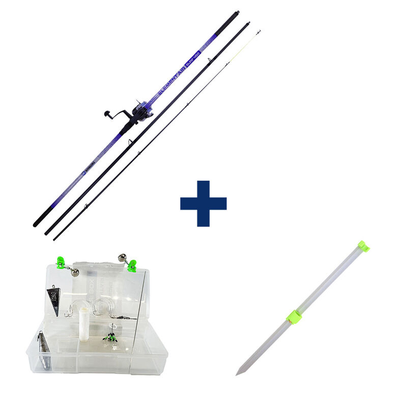Pack Elementair Surf 420 + Surf Box + Pique Surf Alu 1 M - Packs et ensembles | Pacific P&ecirc;che