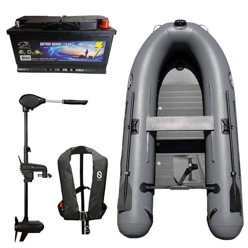 Pack Moteur Frazer 65 LBS + Batterie Marine 110 AH + Session 290 + Gilet Gonflable XH - Packs | Pacific P&ecirc;che