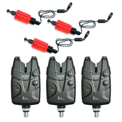Pack D&eacute;tection 3 Buster VT + 3 Hanger  Process Rouge - D&eacute;tections | Pacific P&ecirc;che