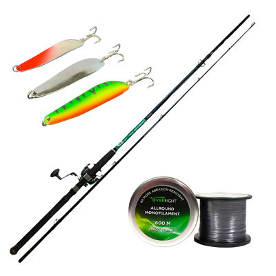 Pack Overfight Tank Heavy Spin CS + Allround Monofilament 45/100 600 m + Kit Battle Spoon - Packs et ensembles | Pacific P&ecirc;che